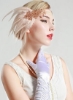 1920S Flapper Headpiece Roaring 20S Great Gatsby Headband Headband وینتیج Feather 1920S Flapper Gatsby Hair Accessories (شامپاین)