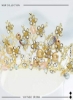 تاج و تاج گل ملکه عروس با گوشواره اکسسوری مو عروس باروک برای زنان