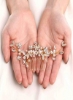 شانه های موی برگ عروس سرتیپ کریستالی ظریف عروس اکسسوری موی گلدار زنانه و دخترانه (طلا)