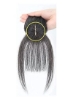 تکه موی جایگزین سوزن چتری مصنوعی نامرئی روی سر موی واقعی موی سه بعدی چتری بادی تکه کلاه گیس (#1B_Style02)