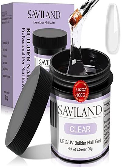 تصویر Saviland : ژل Builder Nail 100G/3.5Oz با ظرفیت بزرگ ژل سخت شفاف برای ناخن ژل اکستنشن ناخن برای تقویت ناخن مانیکور D : تاریخ تحویل: 3 تا 5 روز کاری ژل Builder Nail 100G/3.5Oz با ظرفیت بزرگ ژل سخت شفاف برای ناخن ژل اکستنشن ناخن برای تقویت ناخن مانیکور Diy Nail Art