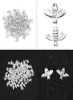 تزیین ناخن فلزی Delaman 3D Metal Nail Stick Bees 3D Decorative Nail Art &amp; Polish Accessories Nail Art تجهیزات (رنگ : نقره ای)