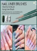 ست برس های نقاشی ناخن 12 عددی ابزار نقاشی قلم طراحی ناخن با برس ژل اکستنشن ناخن Uv ژل برس ناخن Nail Art Liner Brush For Salon Nail