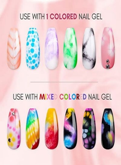 Clear Blooming Gel15Ml Uv Led Soak Off Nail Art لاک برای گسترش اثر لاک لاک مرمر طراحی ناخن برای کیت مانیکور جادویی آبرنگ حیوانات گل