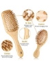 ست برس مو بامبو، ست برس و شانه چوبی سازگار با محیط زیست برای انواع مو در خانواده