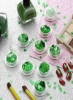 12 جعبه تزئینات هنری ناخن با برگ گلدان سبز گلدانی برای اکسسوری های جشنواره Diy