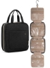 کیف مسافرتی کیف لوازم آرایش با قلاب آویزان، سازمان دهنده کیف آرایشی ضد آب آرایشی برای لوازم جانبی، شامپو، ظرف کامل، لوازم آرایش، مشکی