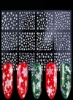 برچسب‌های نقاشی ناخن کریسمس طرح‌های برف‌ریزه سه‌بعدی لوازم آرت ناخن نقره‌ای طلایی و سفید نفیس تزئینات ناخن سال نو زمستانی مجلل طراحی ناخن اکریلیک 12 ورق