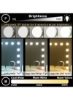 آینه روشویی چراغانی - آینه روشویی به سبک هالیوودی با چراغ و دکمه لمسی، 3 مدل رنگ، آینه آرایشی (15 لامپ)