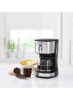 قهوه ساز قابل برنامه ریزی 12 فنجان قهوه ساز برای قطره ای قهوه و اسپرسو با کاراف شیشه ای 150 میلی لیتر 900 W DCM85-B5 مشکی/نقره ای