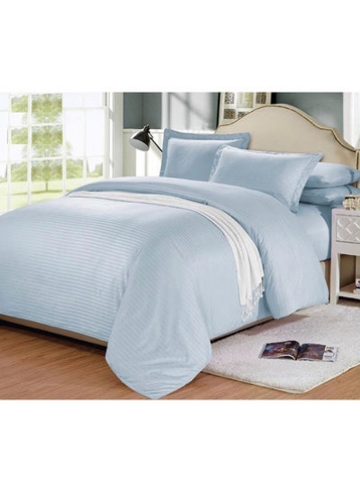 6 -Piece King Hotel Comforter Cotton Blue
