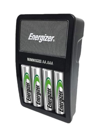 شارژر با ارزش شارژ با 4 باتری AA Maxi قابل شارژ شامل چند رنگ 22.9x10.2x5.4cm