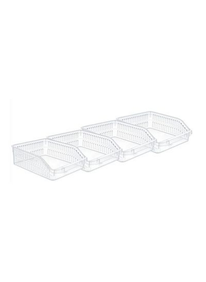 بسته 4 عددی Orgamix Fridge Organizer Clear 25.5x30x9.5cm