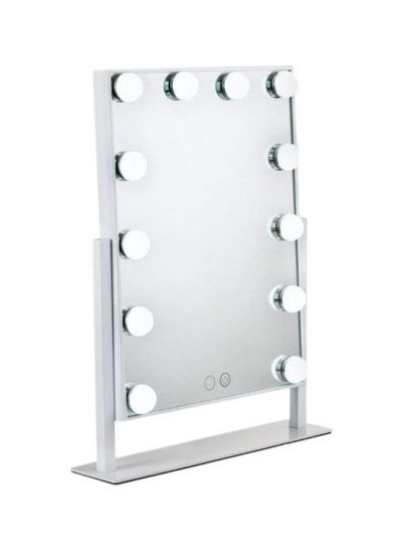 آینه چراغ LED نقره ای / شفاف 47.5x36.5 سانتی متر