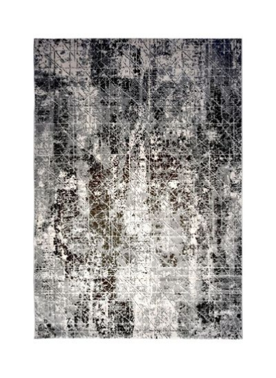 فرش مشکی/سفید/خاکستری 150x230 سانتی متری پلی پروپیلن مجموعه پیکاسو