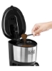 قهوه ساز 10 فنجان قهوه ساز برای قهوه قطره ای و اسپرسو با کاراف شیشه ای 1.25 لیتری 750 W DCM750S-B5 مشکی/نقره ای