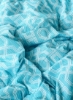ست 2 روبالشی Comforter و 2 روکش کوسن - 1 Comforter (215x240 سانتی متر) + 2 روبالشی (50x75 سانتی متر) + 2 روکش کوسن (40x40 سانتی متر) پنبه سبز آبی/پاه سفید