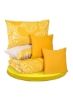 ست روکش بالشتی Comforter 2 و 2 روکش کوسن -1 Comforter (200x220 سانتی متر)+ 2 روبالشی (50x75 سانتی متر) + 2 روکش کوسن (40x40 سانتی متر) پلی استر زرد/سفید ملکه