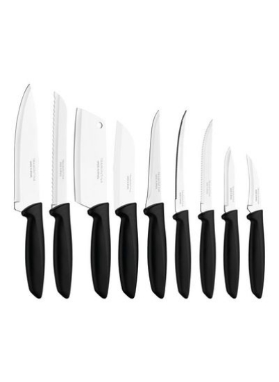ست چاقوی پلنوس از فولاد ضد زنگ 9 تکه ممتاز شامل 1 x چاقوی لایه بردار گیاهی، 1 x چاقوی لایه بردار، 1 x چاقوی استخوان بندی، 1x چاقوی Cleavaer، 1xSantoku Knife، 1xSteak Knife، 1xSteak Knife, 1xSteak Knife