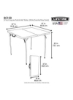 میز تاشو قابل تنظیم گرانیت سفید/نقره ای 93.9x93.9x73.7 سانتی متر