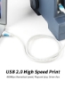 کابل پرینتر USB2.0 جایگزین کابل اسکنر چاپگر مرد به مرد برای HP/Canon/Epson Black