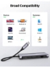 USB C Hub 10 in 1 with Ethernet 4K to HDMI VGA PD Power Delivery 3 پورت USB 3.0 USB C تا 3.5mm SD TF Cards Reader برای MacBook Pro Air iPad Pro 2021 Grey