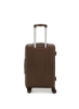 3-Piece ABS Spinner Luggage Trolley Set 20/24/28 Inch Brown
