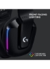 هدست گیمینگ بی‌سیم G733 Lightspeed با سر و سیستم تعلیق، Lightsync RGB، فناوری میکروفون Voice آبی و درایورهای صوتی PRO-G