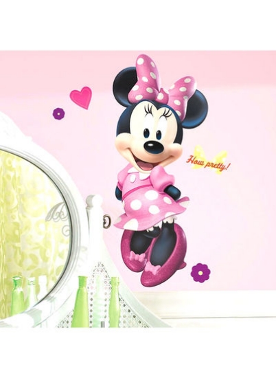 برچسب دیواری Minnie Giant Peel And Stick Pink 100.33 x 72cm