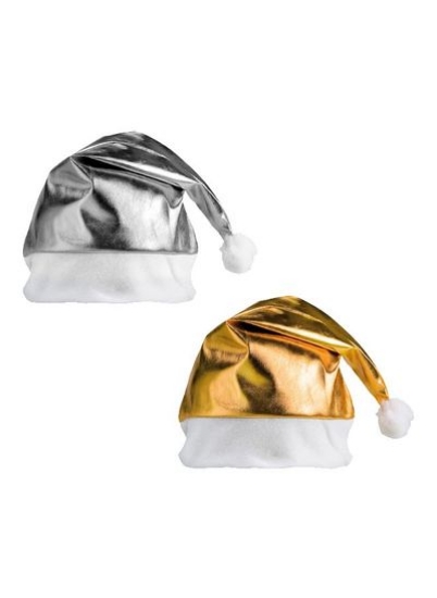 بسته 2 کلاه کریسمس فلزی نقره ای/طلا 28x40 سانتی متر