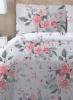 ست راحتی 100% پنبه ای 3 تکه امپرسیونیستی - Comforter 240X260 سانتی متر + 2 روبالشی 50x75 سانتی متری کینگ خاکستری روشن