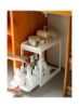 جعبه نگهداری قفسه قابل تنظیم آشپزخانه سفید 24x40x39.5 سانتی متر