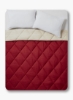 Home Essential Soft Microfibre Solid Reversible Comforter 150 x 220 cm پلی استر قرمز/بژ ملکه