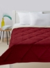 Home Essential Soft Microfibre Solid Reversible Comforter 150 x 220 cm پلی استر قرمز/بژ ملکه