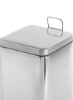 سطل زباله پدالی استیل ضد زنگ برای آشپزخانه و دفاتر حمام نقره ای 22.5 x 22.5 x 37.8 سانتی متر