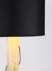 چراغ رومیزی قاب چوب لاگ | آباژور مواد منحصر به فرد با کیفیت لوکس برای خانه شیک کامل D181-101 زرد 35.2 x 35.2 x 60.6