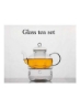 چای ساز فیلتردار شیشه ای با وارمر و ست 6 فنجان شفاف 600 میلی لیتری