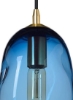 ست لوستر شیشه ای هنری دست ساز 3 تکه آبی مواد با کیفیت منحصر به فرد لوکس برای خانه شیک کامل 1.8 متر آبی 1.8 متر