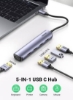 USB C Hub HDMI 5-In-1 Multiport Adapter Ultra Slim با 4 پورت USB 3.0 نقره ای
