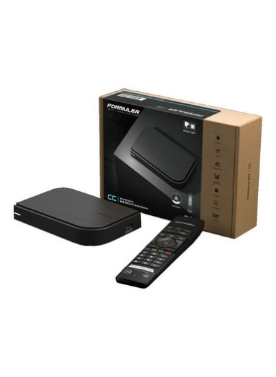 2 گیگابایت رم 16 گیگابایت رام 4K UHD هیبریدی آندروید IPTV Box با اتصال DVB-C CC مشکی