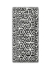 ورق تخت الگوی هندسی لذت بخش 260(W)x255(L) cms ; 2 x روکش بالش 50x80 + 15 سانتی متر پنبه سیاه/سفید شاه
