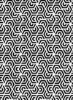 ورق تخت الگوی هندسی لذت بخش 260(W)x255(L) cms ; 2 x روکش بالش 50x80 + 15 سانتی متر پنبه سیاه/سفید شاه