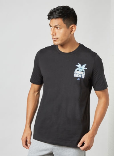 Splash On Graphic Basketball T-shirt Black