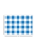 رومیزی چهارخانه کلاسیک آبی/سفید 160x140 سانتی متر