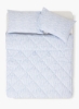 ست راحتی چاپ شده 100% پنبه/3 144 Thread Count Melangic - Comforter 240x260 cm + 2 روبالشی 50x75 سانتی متری پنبه ای پادشاه آبی