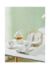 ست فنجان چای سفید/طلایی 42x20x19.5 سانتی متر