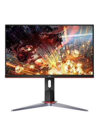 مانیتور 24G2 24 اینچی IPS گیمینگ بدون فریم، FHD 1080P، 1ms 144Hz، Free Sync، HDMI/DP/VGA، قابل تنظیم ارتفاع، پیکسل صفر مرده 3 ساله - قرمز مشکی