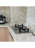 کاغذ دیواری ضدآب چسب میز آشپزخانه زرد/سفید 60x200 سانتی متر