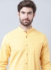 پیراهن معمولی یقه ماندارین زرد