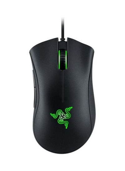 موس بازی DeathAdder Essential، سنسور نوری، 6400 DPI، 5 دکمه قابل برنامه ریزی، سوئیچ های مکانیکی، دستگیره های جانبی لاستیکی، مشکی کلاسیک مشکی کلاسیک